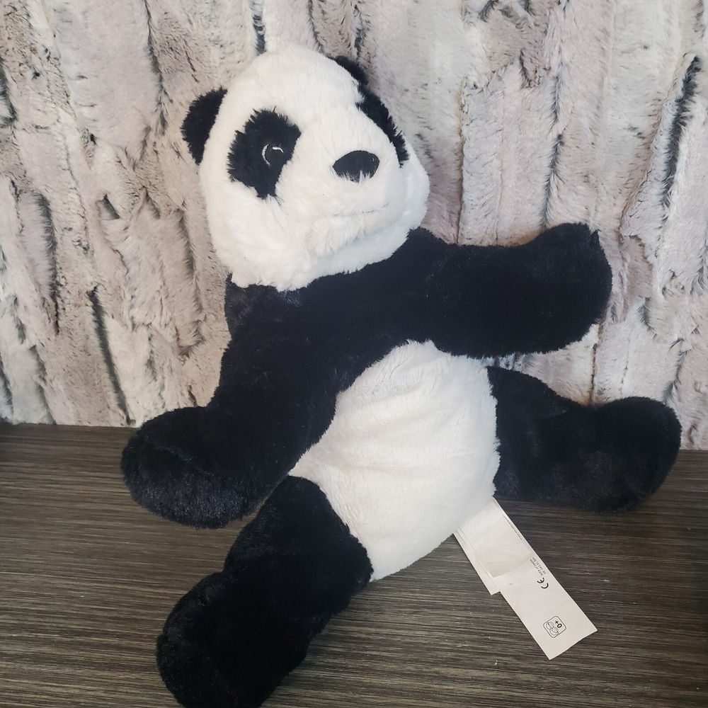 Ikea Panda Plush Toy Stuffed Animal Teddy Bear Kramig Collection Floppy Soft 13"